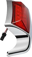 Vista 7 de TCT-MOTORPARTS Luz de punta de guardabarros trasera cromada roja para Harley FLSTC Heritage Softail Classic
