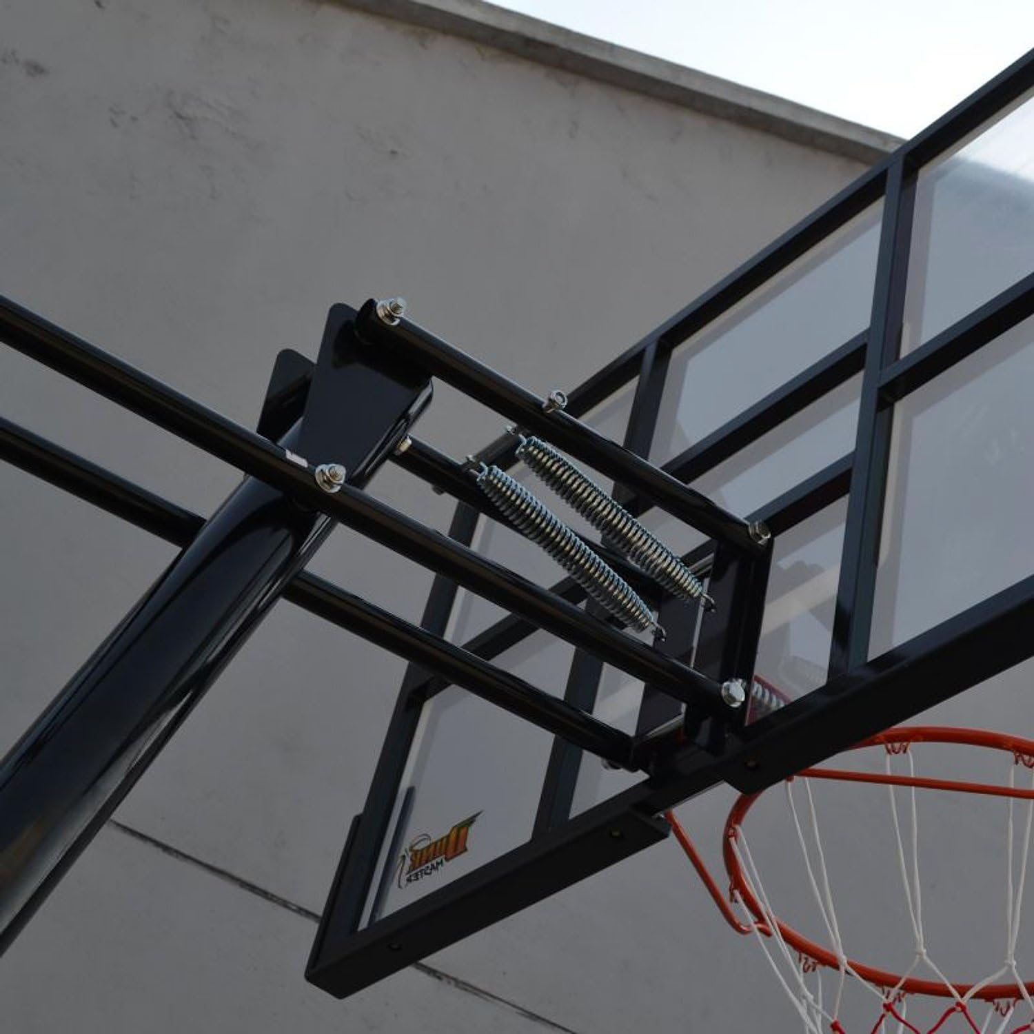 Sport-Thieme Basketballanlage Phoenix | Mobile Outdoor Anlage | Höhenverstellbar 245-305 cm | Brettmaß 130x80 cm | Polycarbonat Brett | Stahl Standpfosten | Gewicht 48 kg