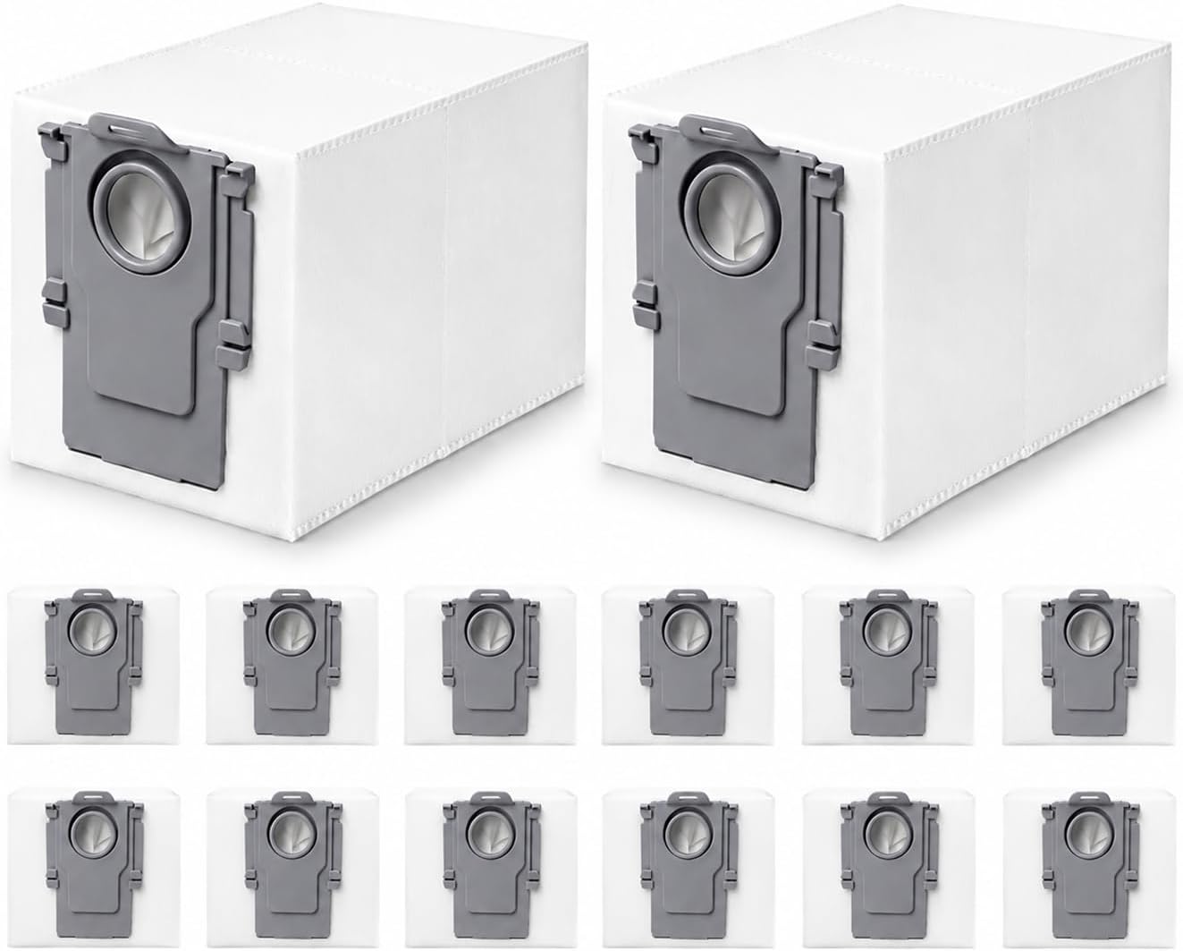 14 Pack Dust Bags Replacement for Roborock QV 35A/Qrevo S5V/QV35S/Saros 10/10R/Z70/Qrevo/Q Revo/S/Qrevo Pro/Plus/MaxV/Master/Curv/Edge/S5X/Qrevo Edge S5A/S8 MaxV/S8 Max Ultra Robot Vacuum Cleaner