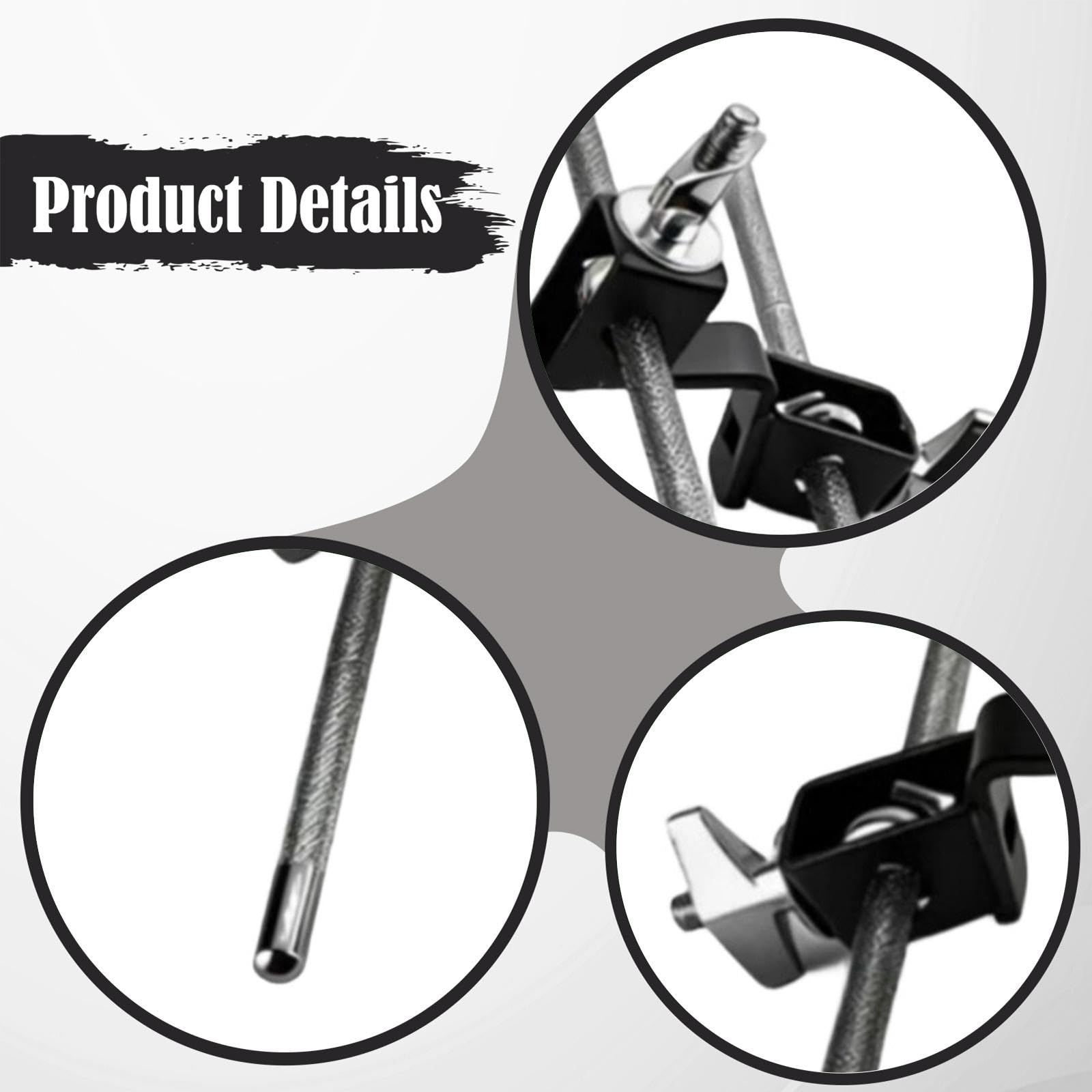 TISHITA Pince de Cymbale Cowbell, Pince Multi-usages Universelle En Métal, Support de Montage