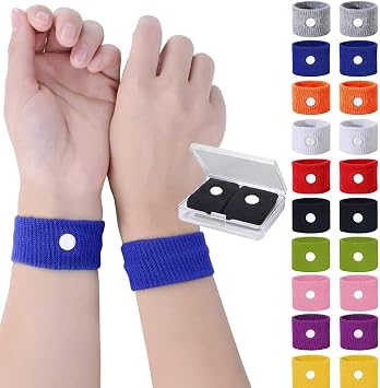 TOULIFLY Travel Wristbands,Travel Motion Sickness Relief Wrist Band,Natural Nausea Relief, Acupressure Wristbands for Nausea Relief Car Sickness Bracelet 10 Pairs