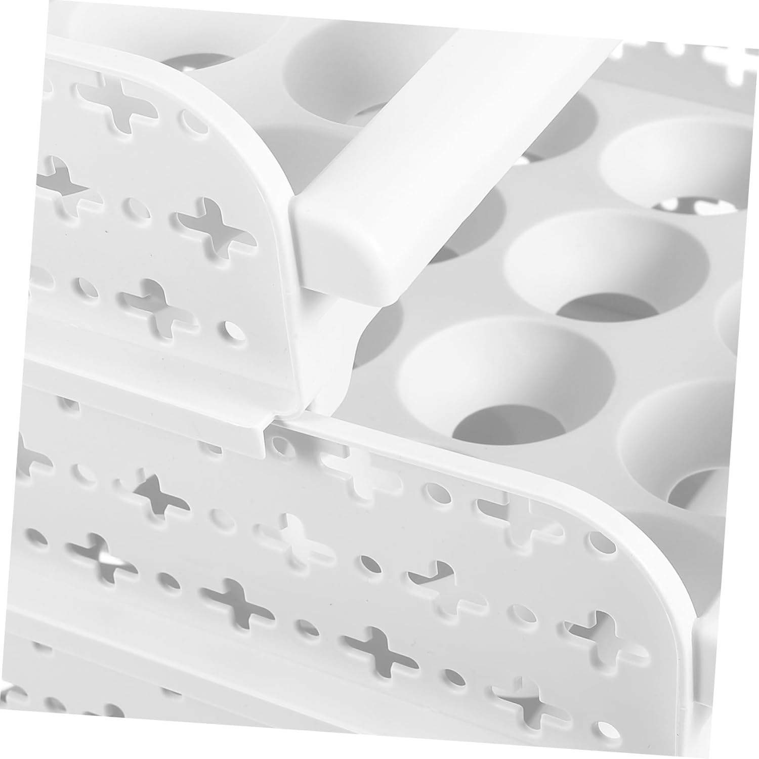 Box 30 Stackable Egg Storage Box Egg Container White Plastic Tray for Home Kitchen Refrigerator Organizer Easy to Clean Space Saving Design Prevents Collisions