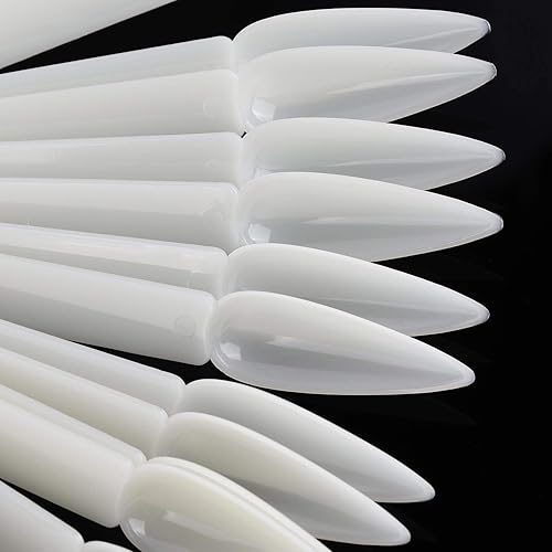 Miniatura 3 de 160 unidades de palos de muestra de uñas de aguja para practicar uñas con anillos de metal