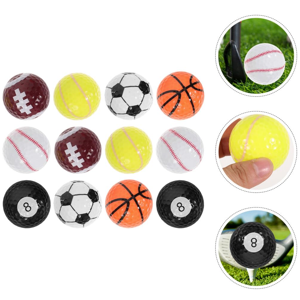 De Golf De Práctica Resina De 12pcs para Aficionados Al Golf Entrenamiento