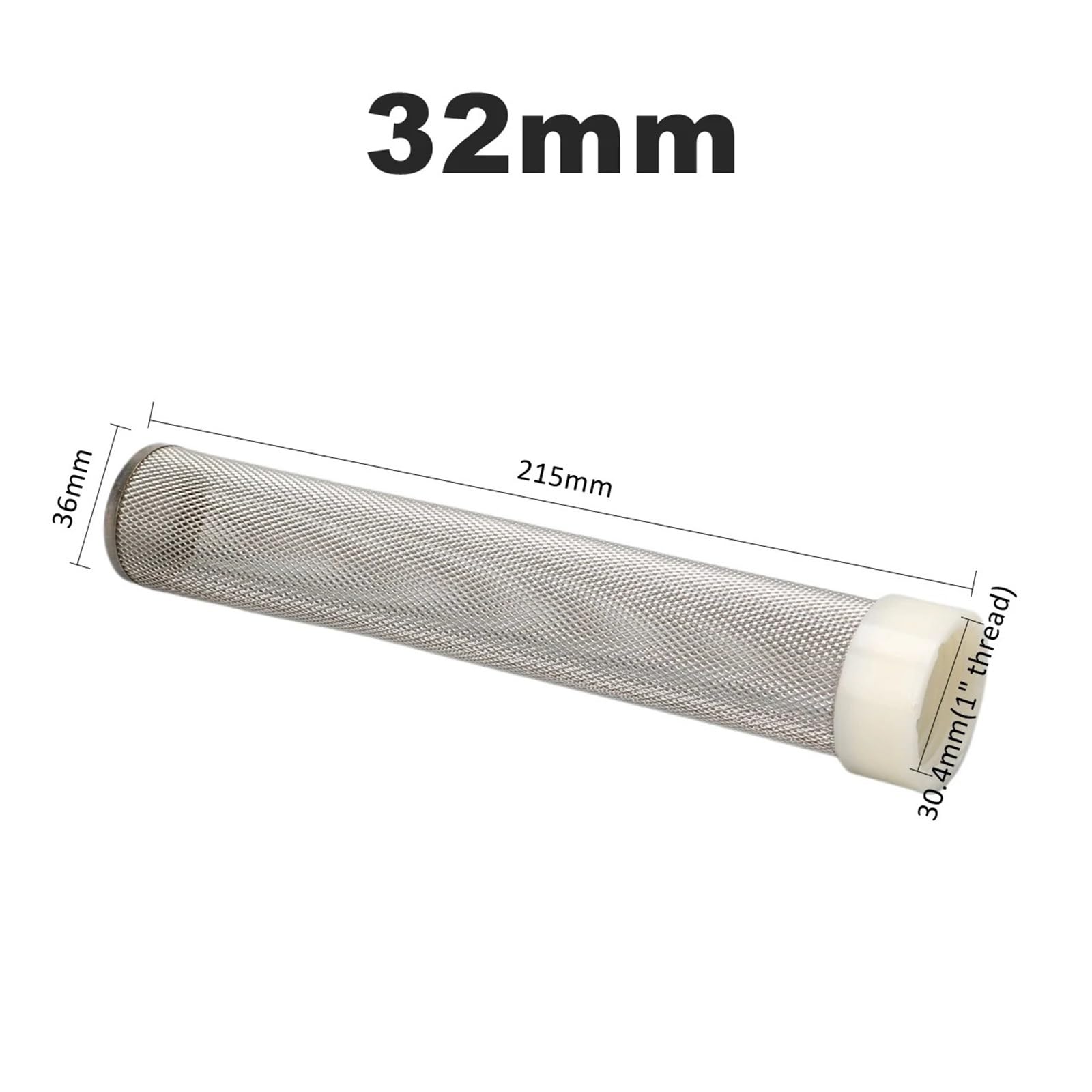 Filtro in acciaio inossidabile 304 con filettatura estesa da 1/2"~2" for tubo di irrigazione giardino, pompa for acquario e(Female-32mm,5 Pieces)