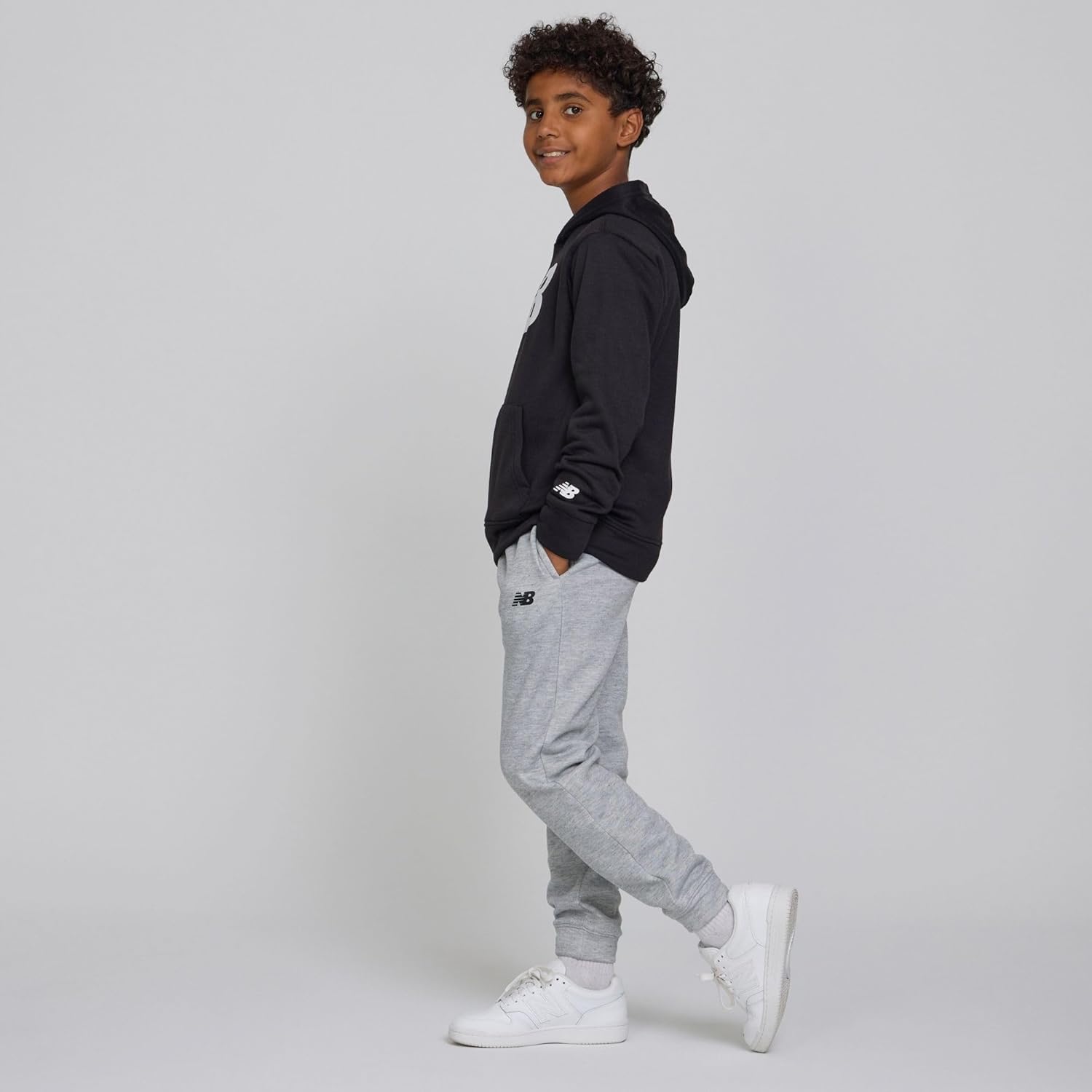 New Balance Boys & Toddlers Athletic 2 Piece – Soft Cotton Blended Fleece Hoodie & Joggers Active Sweatsuit Set (2T-12) - Image 2