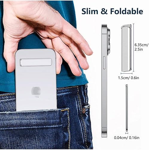 Miniatura 6 de Kinizuxi Soporte para teléfono celular, soporte de aluminio vertical y horizontal para escritorio, soporte ajustable para teléfono compatible con