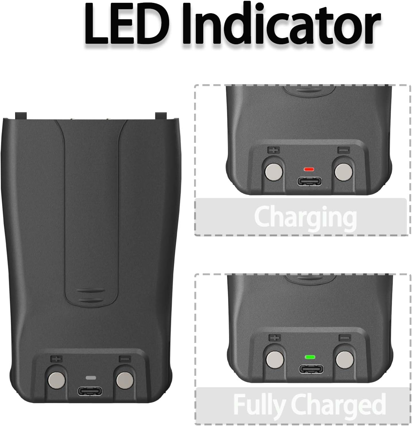 15Packs 888S Two Way Radio Li-ion Battery 1500mAh USB-C Rechargeable BL-1 3.7V Compatible with 777S 666S 999S H-777 C1 Walkie Talkies