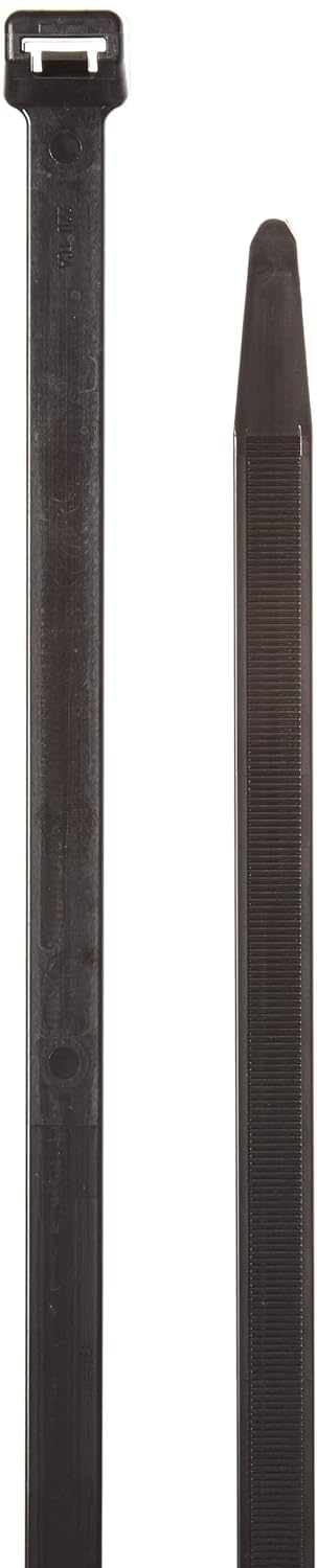 Hellermann Tyton T255M0HIRX2 Heavy Duty Cable Tie, 22" Long, 250 lb Tensile Strength, PA66HIRHSUV, Black (Pack of 25)