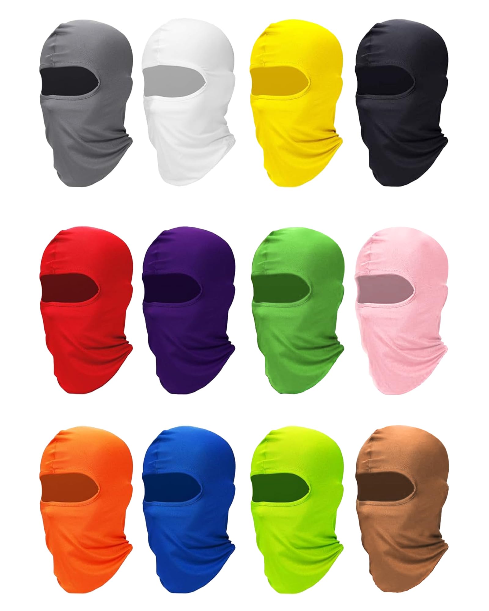 Xeoxarel 12 Pack Balaclava Ski Mask Motorcycle Cycling Full Face Cover for Men Women