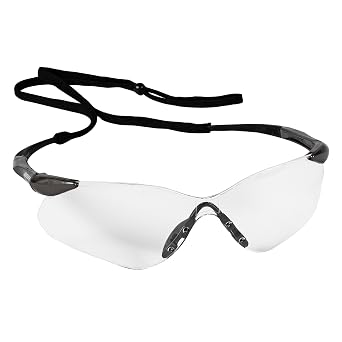KleenGuard Nemesis VL Safety Glasses 20470, Sporty Frameless Design, UV Protection, Scratch Resistant, Clear with Gunmetal Temples Pack of 12