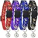 Cat Collar Stars and Moon, 3-Pack, Reflective with Bell, Solid & Safe Collars for Cats, Nylon, Kitty Collars, Pet Collar, Breakaway Cat Collar, Free Replacement