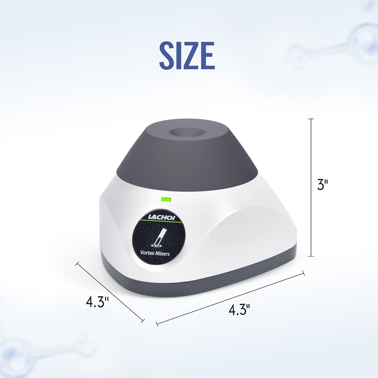 MINI Vortex Mixer 3500RPM Touch Function Lab Vortex Paint Mixer Mix Up to 50ML 4.5mm Orbital Diameter for Nail Polish Inks Eyelash Adhesives Acylic Paints Test Tube