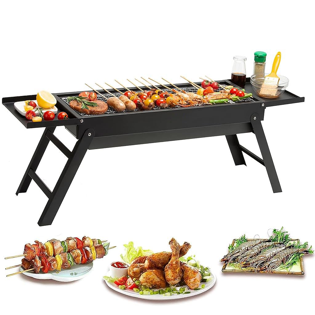 Proberos® 23 inch Portable Charcoal Grill Small Cold Rolled Steel Plate Barbecue Grill Folding BBQ Grills for Camping, Picnic, Backyard (B0CTSYKYGP) Amazon Price History, Amazon Price Tracker