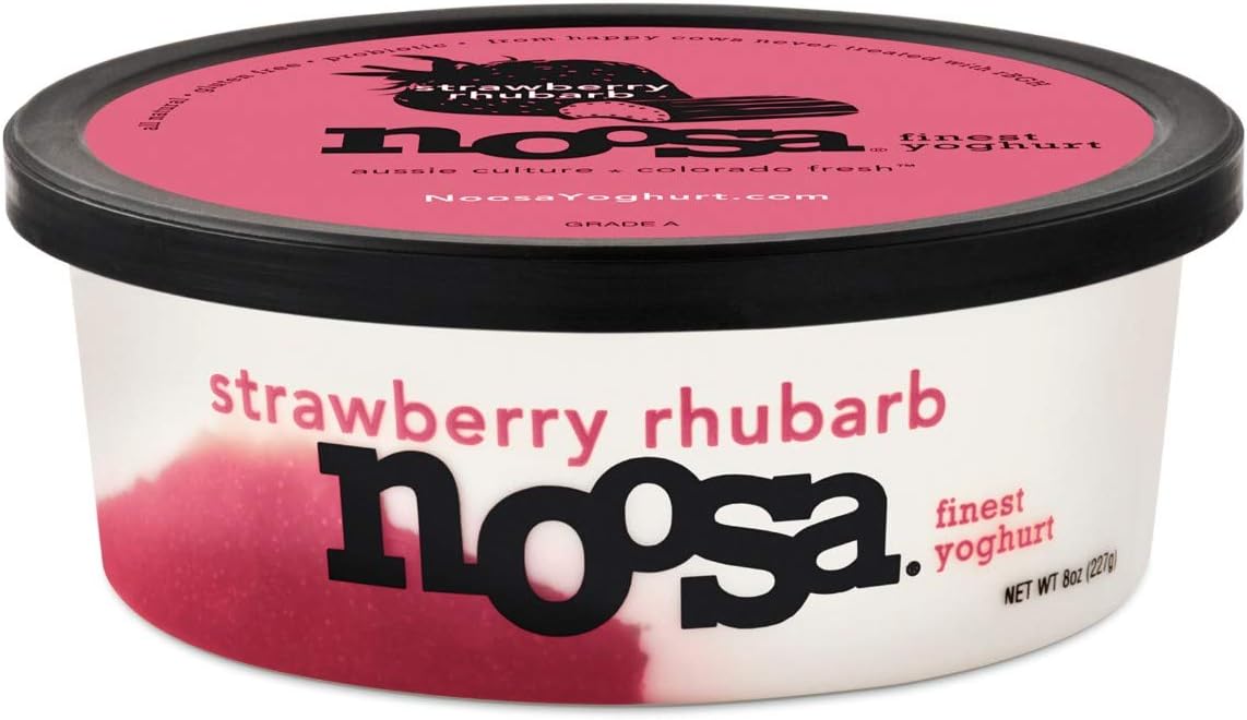 Noosa Yoghurt, Strawberry Rhubarb, 8 Ounce (Pack of 12)