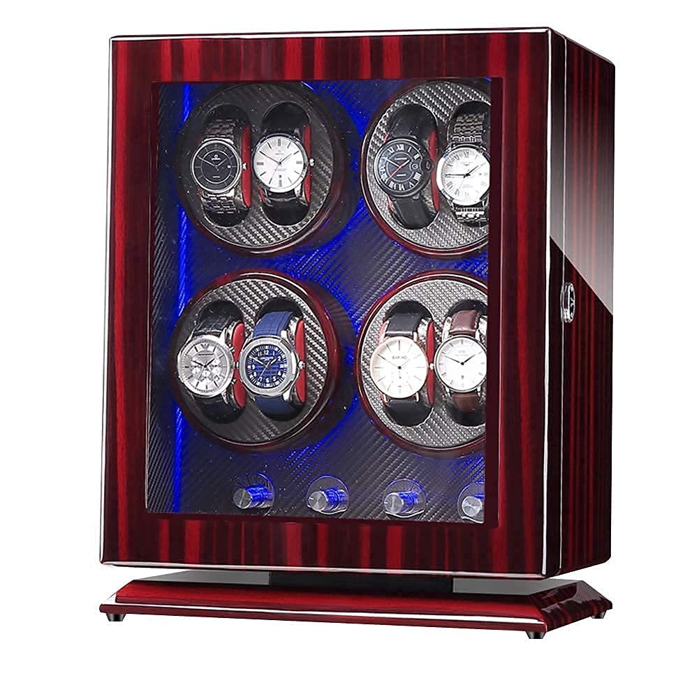 QUSYZD Watch Watch Winder Box 8+0,with 5 Rotation Modes,Mute Motor,Watches Rotation Storage Case Display Box for Automatic Mechanical Watches,A-A