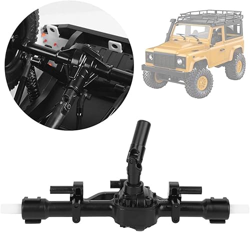 Miniatura 9 de VGEBY Eje trasero, accesorio de eje trasero de coche RC de plástico negro para WPLMN Serie 116 Militar Camión Modelo Modelo Accesorio