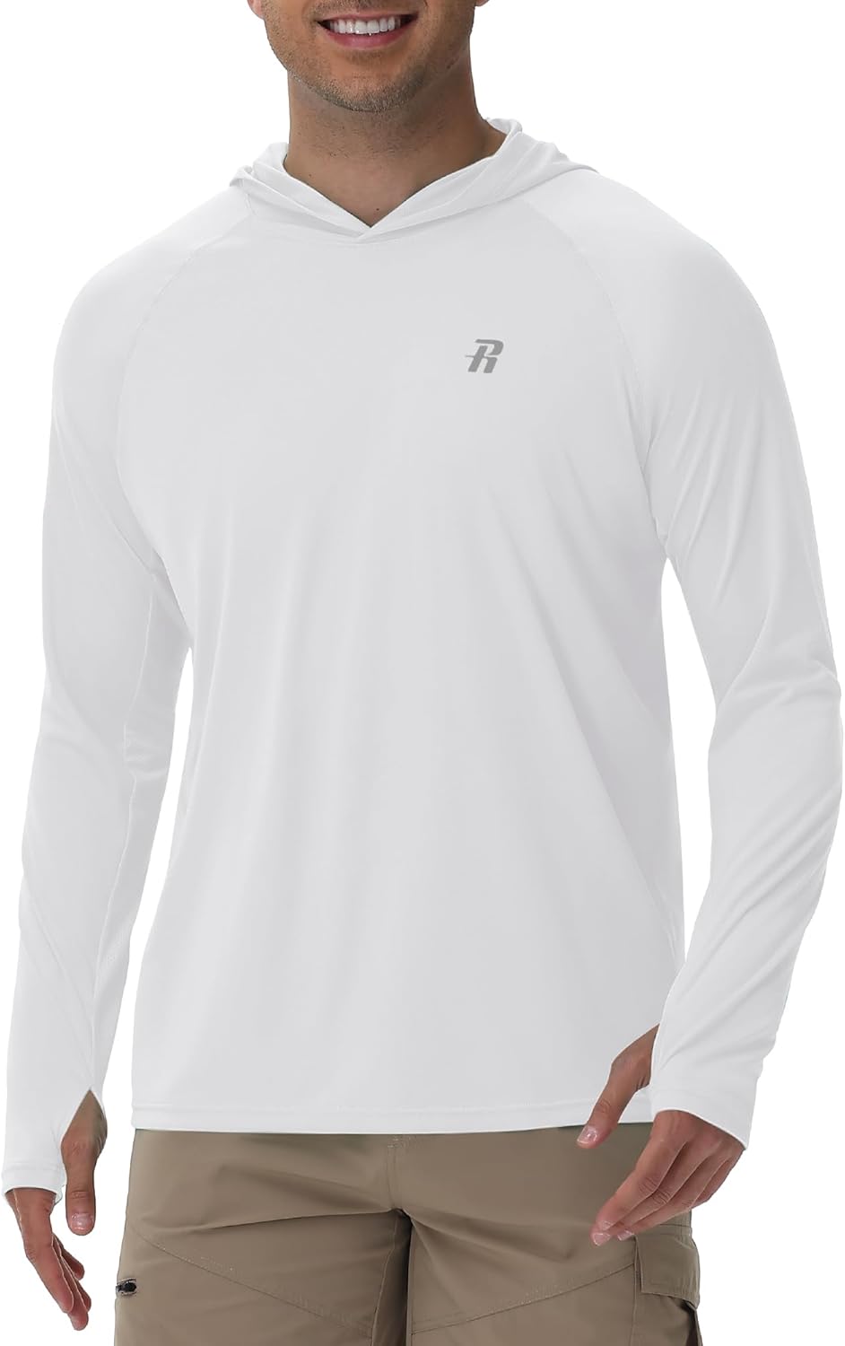 Runhit UPF 50+ Fishing Shirts for Men Long Sleeve Sun Protection Hoodie Lightweight Outdoor Workout Hiking Running Rash Guard