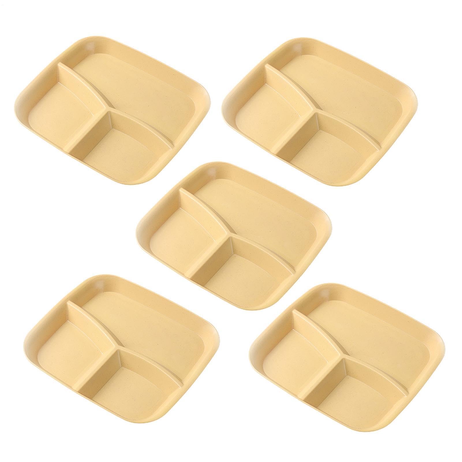 Assiettes à Compartiments pour Adultes Plateau de Service 3 Compartments