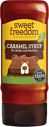 Sweet Freedom Caramel Syrup 350 g   Vegan Drizzle for Coffee and Pancakes, Naturally Sweetened with Fruits, Only 13 Kcal Per Teaspoon Pack of 1