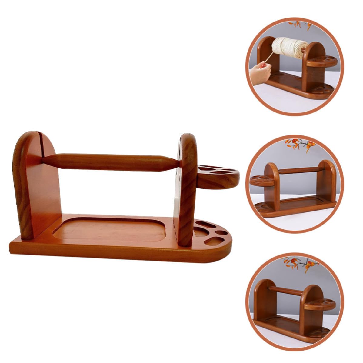iplusmile Porta Filato in Legno per Uncinetto, Supporto Linee