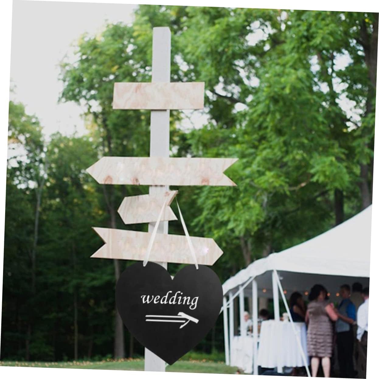 Heart Chalkboard Xmas for Messaging Wooden Hanging Blackboard Sign