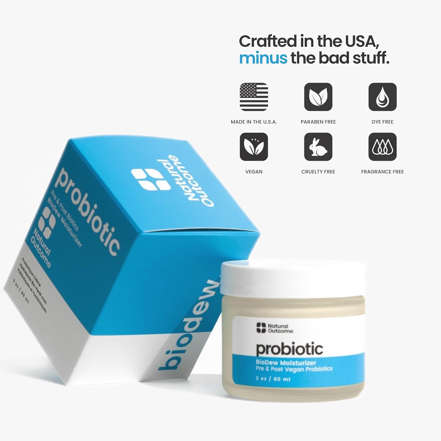 natural outcome Pro Biotic Moisturizer - Probiotic Face and Skin Cream, Hydrating Vegan Bio Moisturizer, Organic, Cruelty-Free Skincare Solution for Radiant, Balanced Skin - Image 5