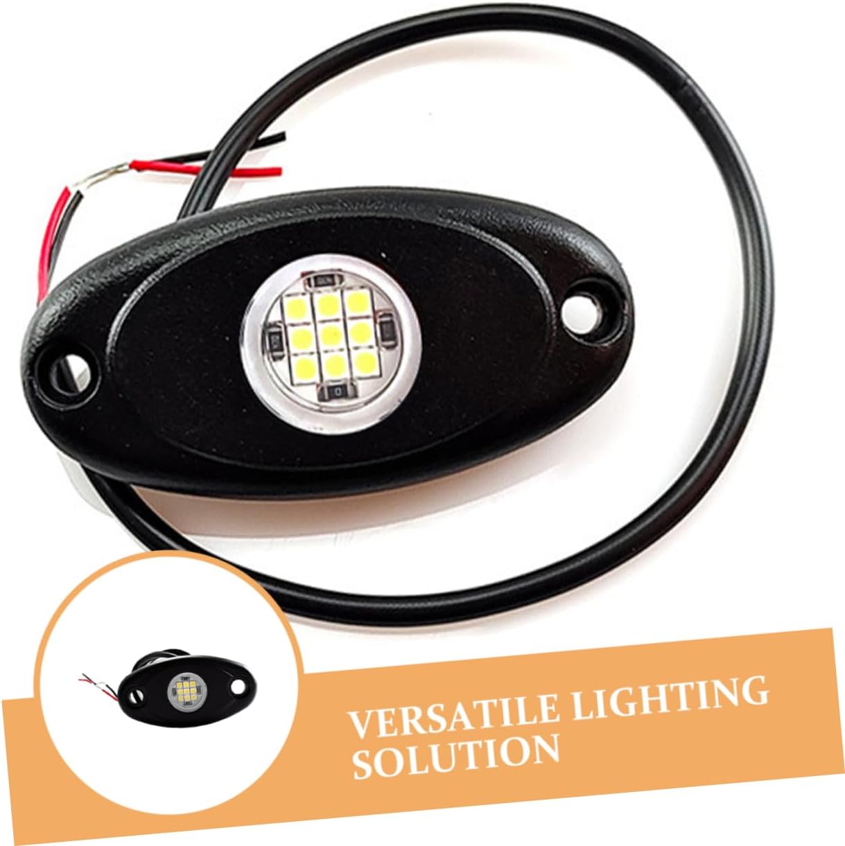 Alipis 4-Pack Led Car Bottom Lights Kit for Trucks Suvs Rock Lights Low Voltage Interior Car Accessory