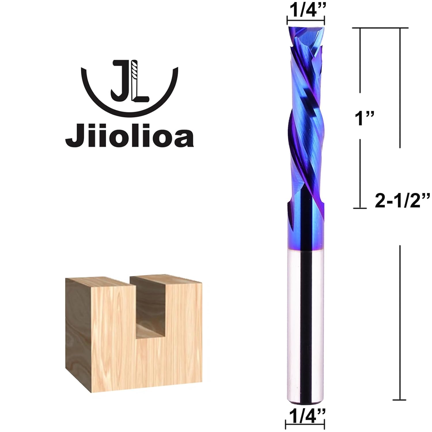 2 PCS CNC Router Bits Up&Down Cut Solid Carbide Compression End Mill 1/4" Shank for Side milling, end milling, Finish Machining