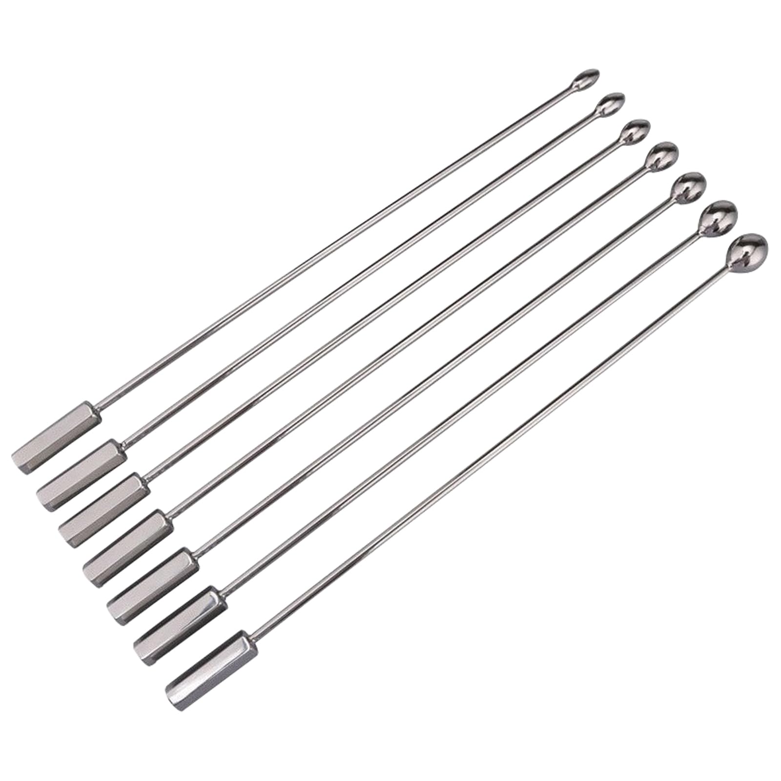 AMZII 7PCS Sonde Uretre Pénis en Acier Inoxydable avec Boules Plug Uretre - 7 Tailles,227mm Stimulateur Homme Dilateur Urétral,toys Homme Cathéter Dilatateurs Urétraux