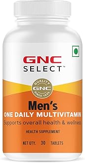 GNCMen's One Daily Veg Multivitamin |30 Tablets| Improves Muscle Performance | Enhances Immunity | With Vitamin A, C, E, and D3| Imported| Formulated In USA