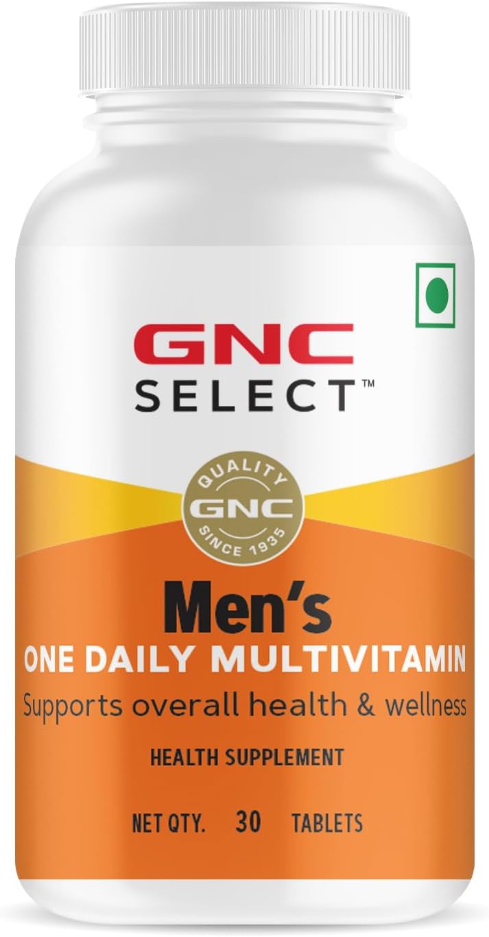 GNCMen's One Daily Veg Multivitamin |30 Tablets| Improves Muscle Performance | Enhances Immunity | With Vitamin A, C, E, and D3| Imported| Formulated In USA