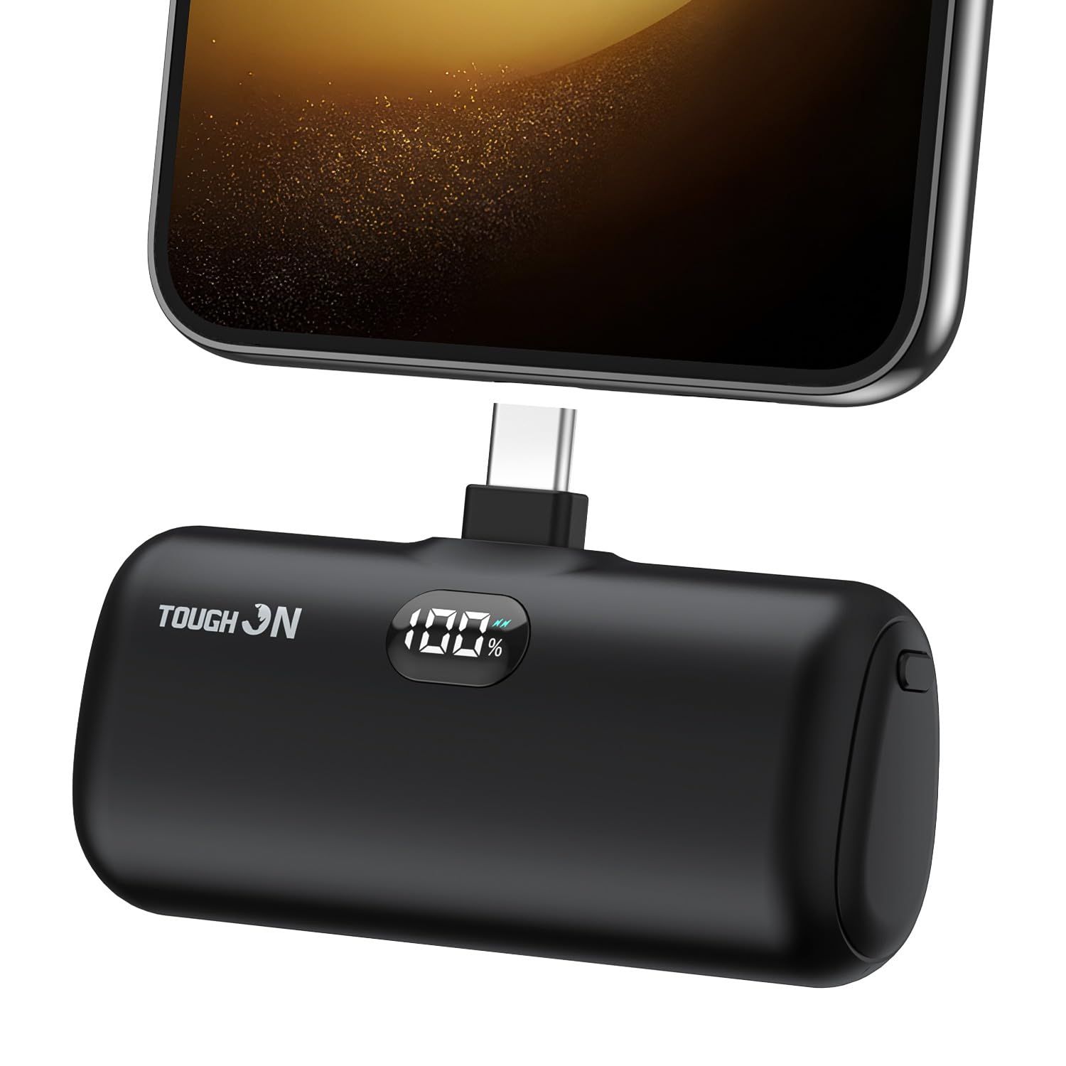 Tough On Mini Portable Charger with Built-in USB-C Connector, 5000mAh Power Bank PD Fast Charging...