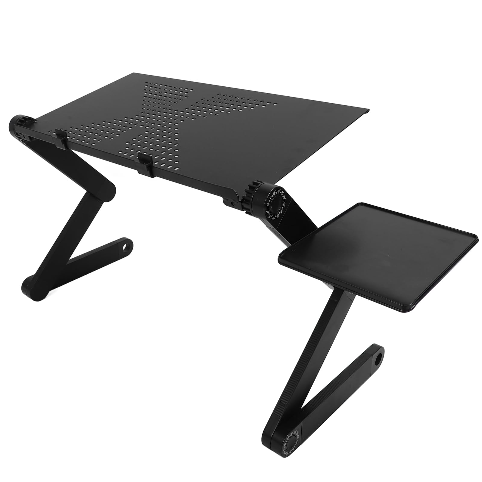 Supporto per computer portatile, base girevole a 360°, supporto ergonomico pieghevole per laptop fino a 17 pollici, materiale in lega di alluminio, adatto per professionisti (nero)