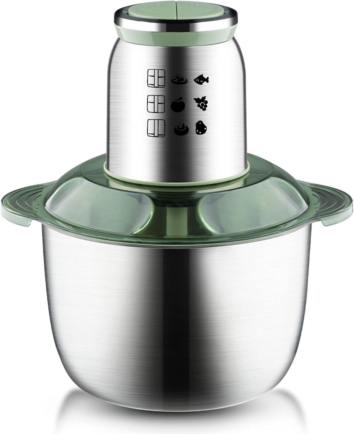 1000W Chop Chopper, 5L Stainless Steel Bowl, 2 Speeds, Quad Blade System, Food Processor for Chop Meat, Vegetables and Fruits, A
