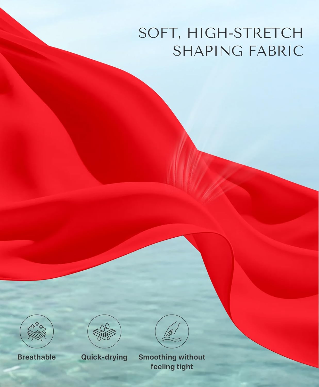 SHAPELLX Womens Swimsuits Tummy Control Bathing Suit Slimming One Piece U-Ring Shapewear Swimwear with Ruched Waist - Image 5