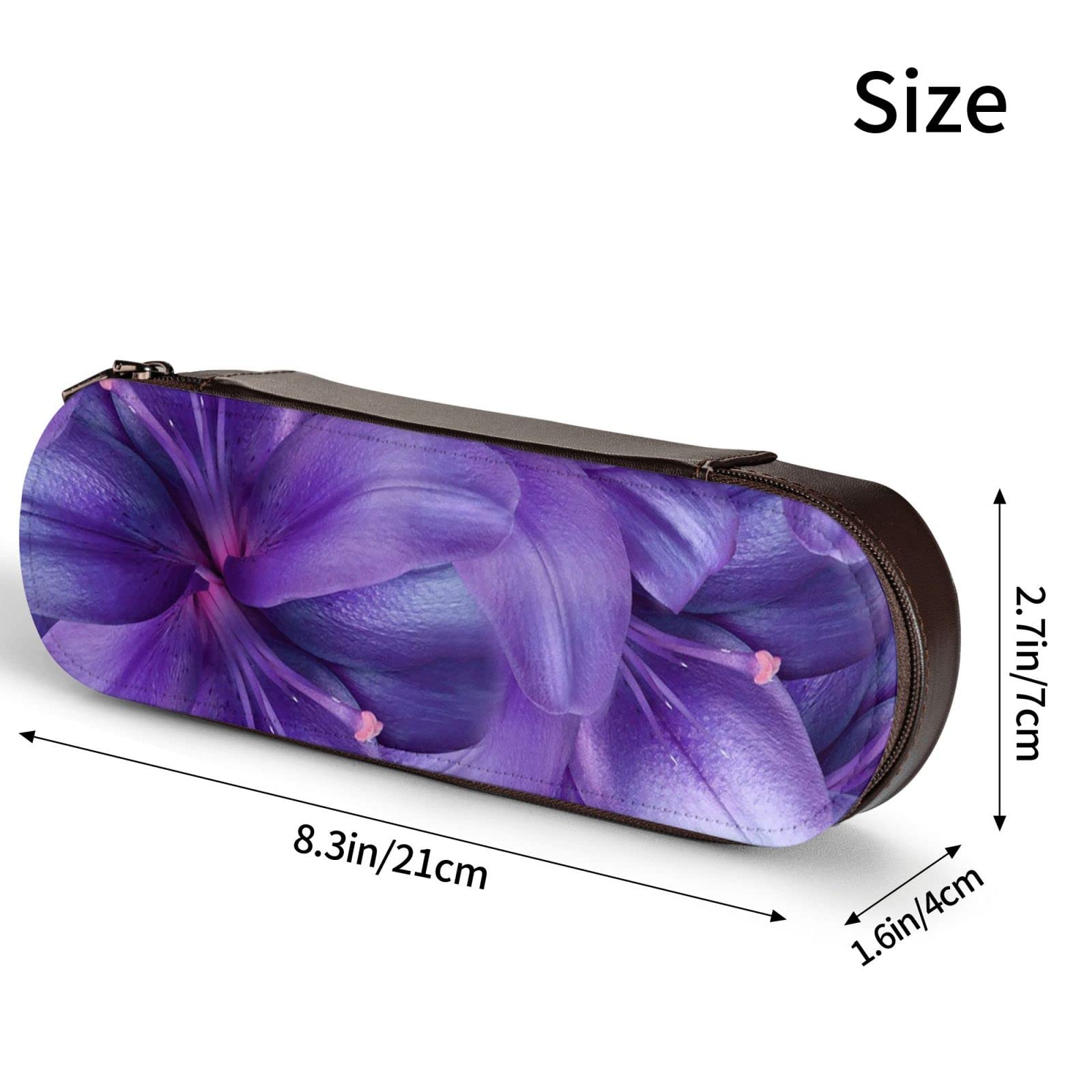 Mimbre Natural Federmäppchen Lila Mit Blumen – 2 Reißverschlussfächer, 20,5x15x9 Cm | Schlamperrolle Für Schule & Büro