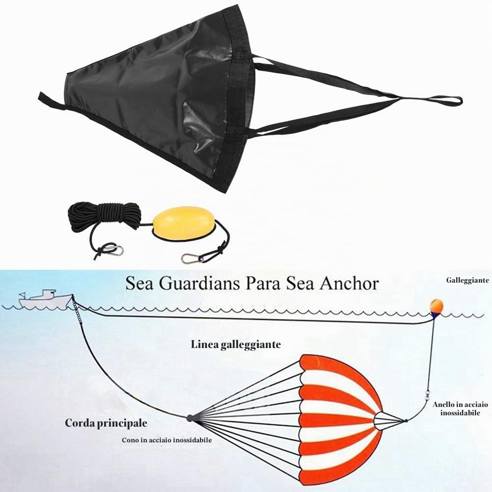 Ancora per Barche ancre flottante Set di galleggianti per Ancora per Barca da Pesca per carichi Pesanti Facili da riporre per Barche da Pesca per Barche a Ancore