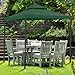 Yescom 10x10Ft UV30+ Gazebo Replacement Top for 2 Tier Outdoor Canopy Cover Patio Backyard Party Deck Green