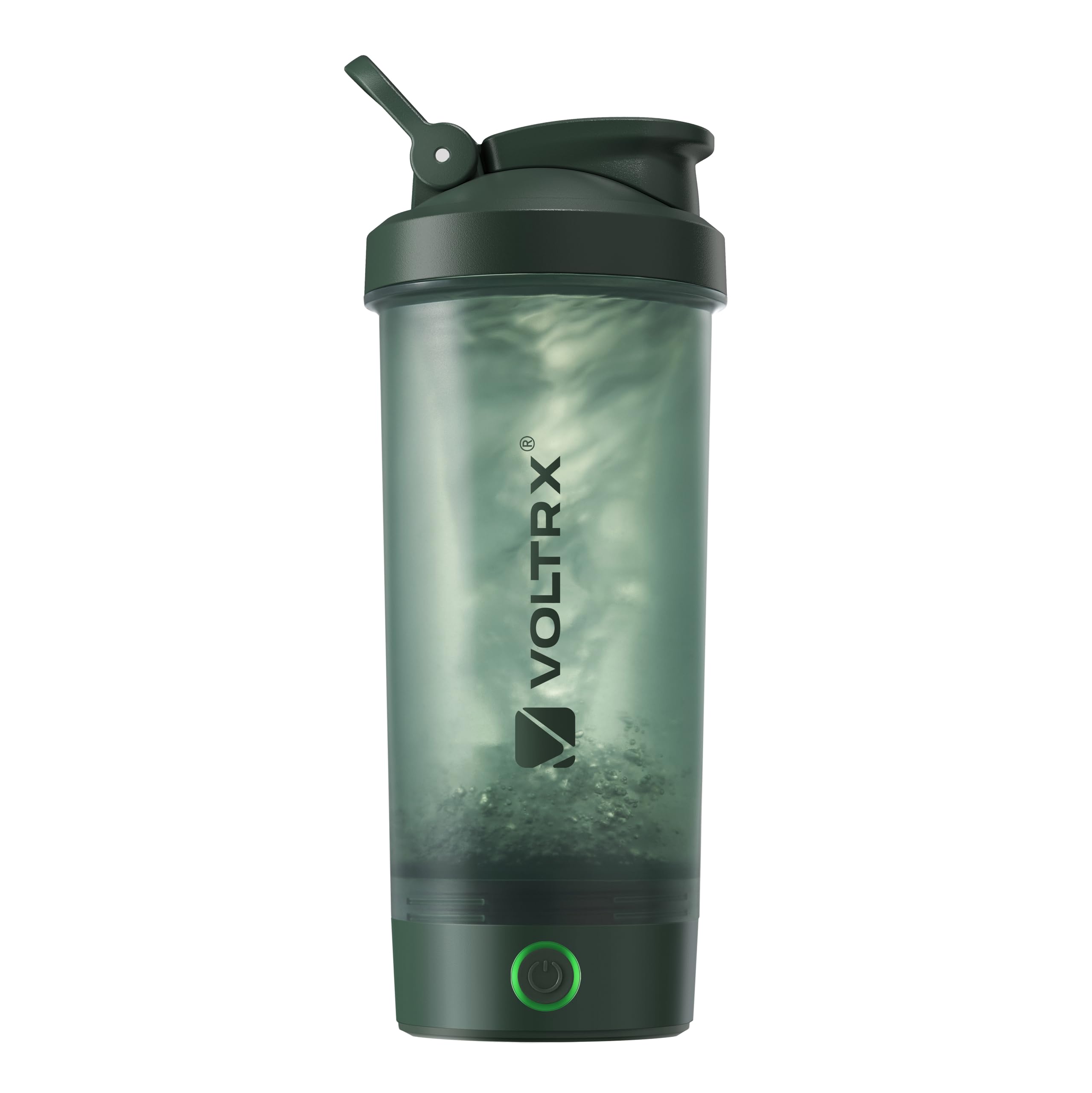 Protein Shaker Bottle, Titanus USB C Rechargeable Electric Protein Shake Mixer, Shaker Cups for Protein Shakes and Meal Replacement Shakes, BPA Free, 27oz, Drak Green