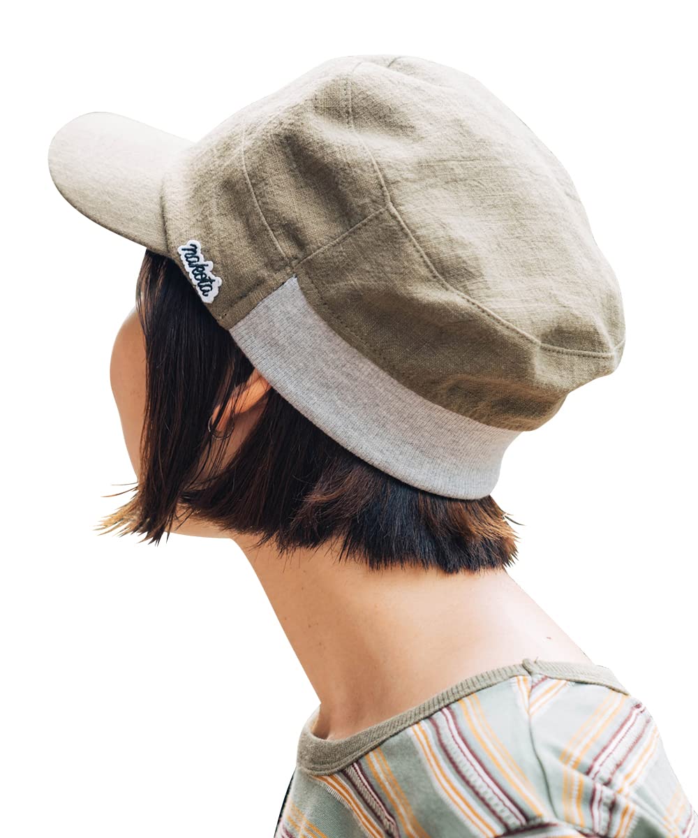 [ナコタ] LINEN COOL RIB WORK CAP リネン クール リブ ワークキャップ 帽子 麻 ツバ長 メンズ レディース 軽量 小さいサイズ アウトドア カジュアル 無地 春 夏 L(頭周り約58cm) カーキ