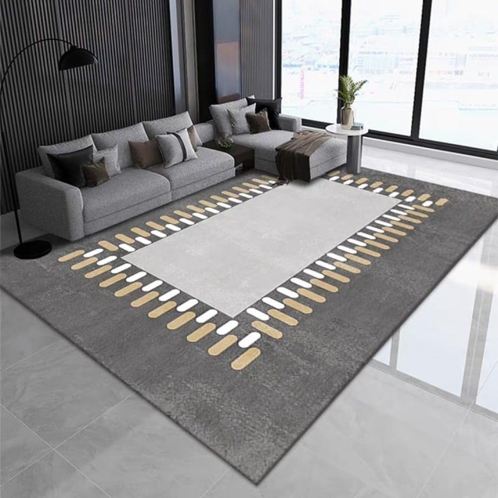 Tapis en velours cristal de luxe 50x80 cm chic et doux pour un salon moderne et élégant