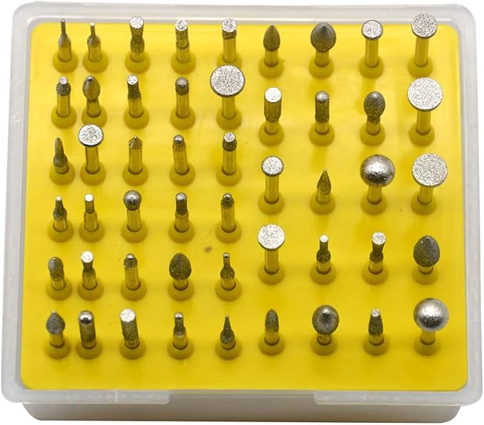 Set de 50 piezas fresas diamantadas para herramientas rotativas miniatura 2