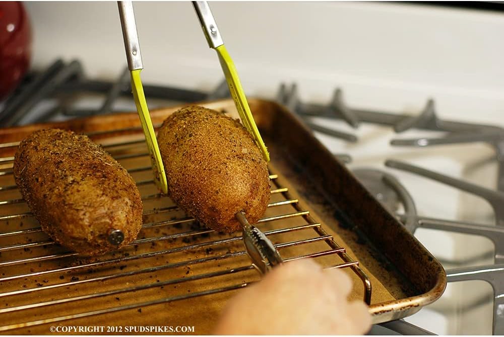 6-Inch Potato Baking Nails Food-Grade Stainless Steel, 2 Sets of 4