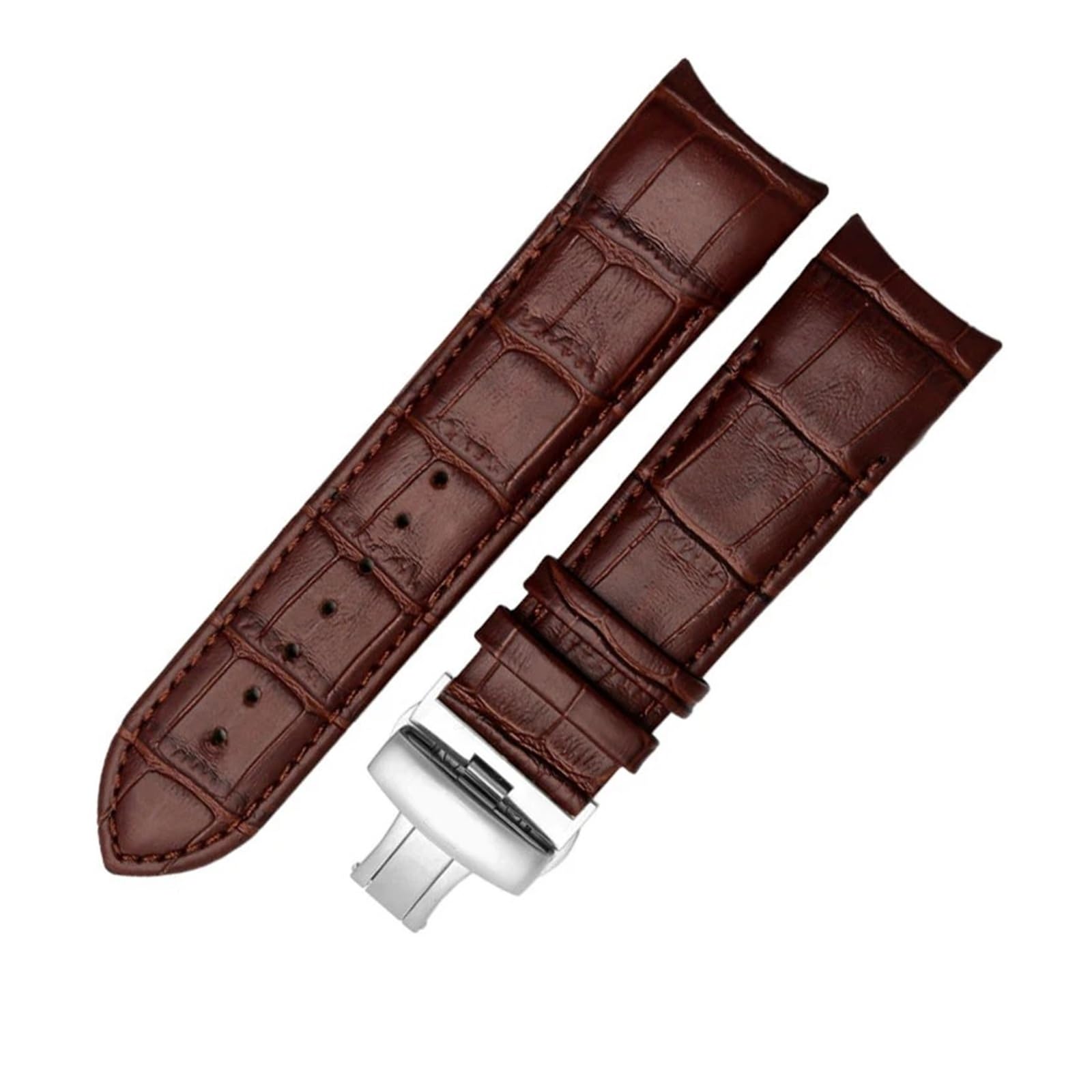 Genérico NASUNJIA Correa De Cuero Compatible Con Tissot Couturier T035, T035617, T035439, 22, 23 Y 24 Mm, Hebilla Cepillo