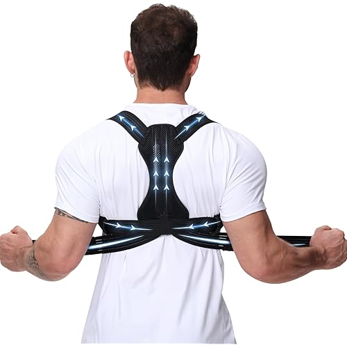 Posture Corrector for Men and Women, Adjustable Back Brace for Back, Neck and Shoulder Pain Relief, Back Support for Scoliosis, Hunchback, Hump, Thoracic, Spine Corrector