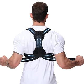 Posture Corrector for Men and Women, Adjustable Back Brace for Back, Neck and Shoulder Pain Relief, Back Support for Scoliosis, Hunchback, Hump, Thoracic, Spine Corrector - Amazon product rated Grade A