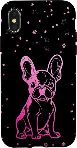 Miniatura 7 de Funda para iPhone 15 Pro Max Bulldog francés con patrones abstractos para amantes de los perros
