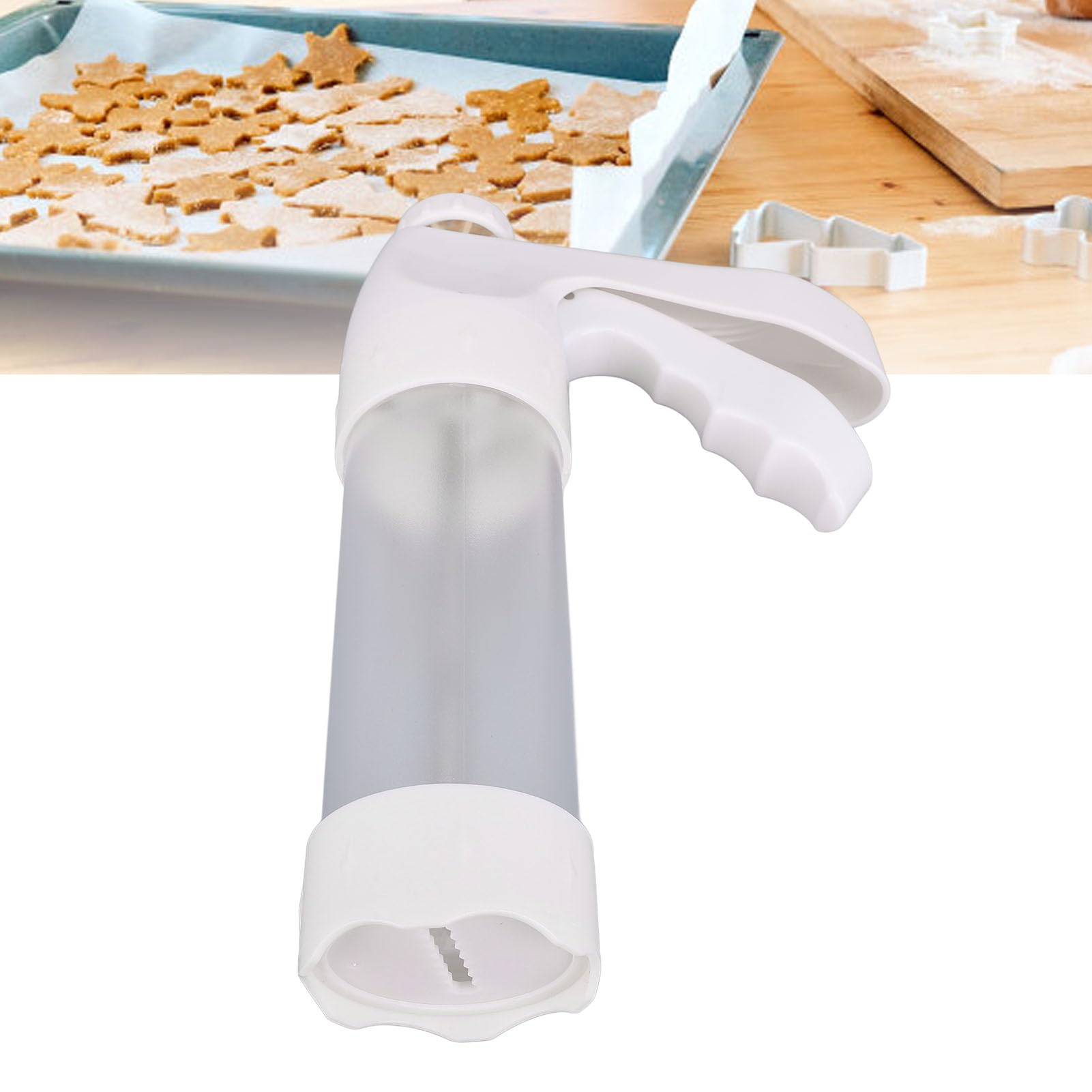 ABS Cookie Press Kit, Biscuit Maker with 12 Discs and 6 Piping Tips, Ideal for Cookies, Cakes, Desserts and Churros, and