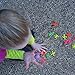 Kicko Plastic Jacks Set Jacks Game - Assorted Neon Colors - Pack of 16-10 Jacks and 1 Ball Per Pack, Jacks and Balls are 1 Inch, Classic Game Set - for Kids, Party Favors, Fun, Toy,